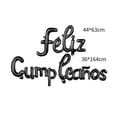 thumbnail image 3 of Kit de globos metálicos con letras cursivas Feliz Cumpleaños color Negro, 3 of 5