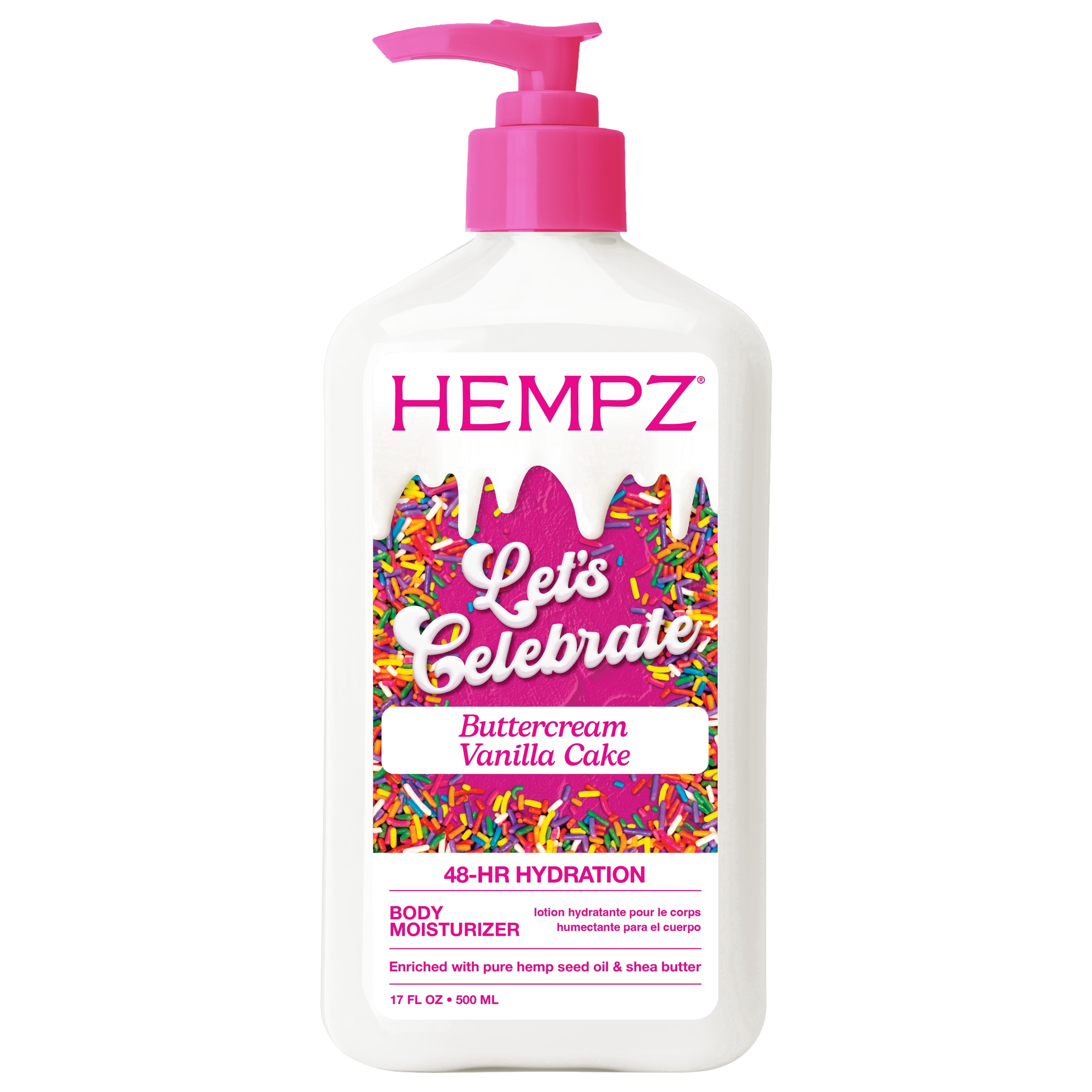 Hempz Lotion Buttercream Vanilla Cake, 17 fl oz Herbal Moisturizer