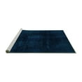 thumbnail image 2 of Ahgly Company Machine Washable Indoor Square Oriental Turquoise Blue Modern Area Rugs, 5' Square, 2 of 4
