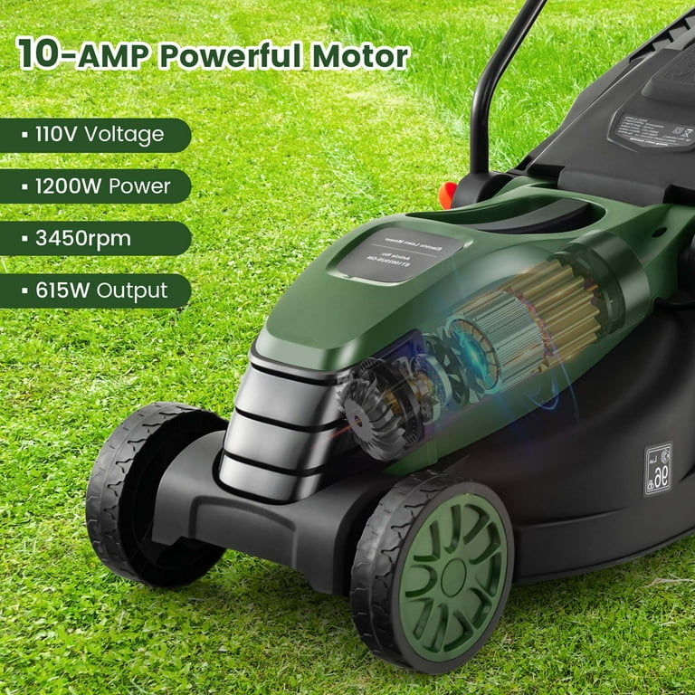 Costway Electric Corded Lawn Mower 10 AMP 13 Inch Walk Behind