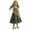 Green, variant on ZHOGXU Sleeveless Casual Little Girls Button Down Ruffled Dress Soft Boho Beach Vacation Back To School Sundress