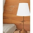 thumbnail image 4 of 5x8x7 Empire Hardback White Linen Lampshade CLIPS-ON Regular Bulb, 4 of 7