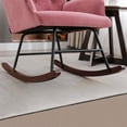 thumbnail image 5 of Rocking Chair,Modern Velvet Comfortable Nursery Upholstered Rocker Chair Tall Back Accent Armchair with Solid Wood Base,Nap Chair Accent Rocking Chair for Adults Kids Living Room Bedroom-Pink, 5 of 7