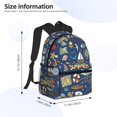 thumbnail image 4 of Lsque Marine Nautical Classic Casual Backpack - Large Capacity Water-Resistant Backpack for School, Work, Travel, and Outdoor Activities, 4 of 8