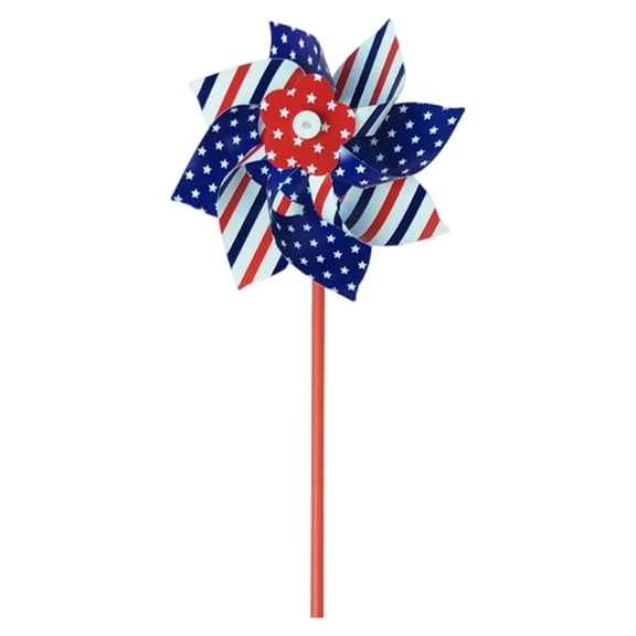 YardVibe Patriotic Pinwheels 13.8”H x 5.5”W Pre-Installed American Wind Spinner with Stake for Memorial Day July of 4th Independence Day Parade Garden Decorations, Style 05