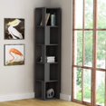 thumbnail image 1 of JV Home Piano Collection 64 Inch 5-Tier Corner Bookcase Stylish Bookshelf Shelving Storage for Living Room Kitchen Laundry Bedroom (Anthracite), 1 of 7