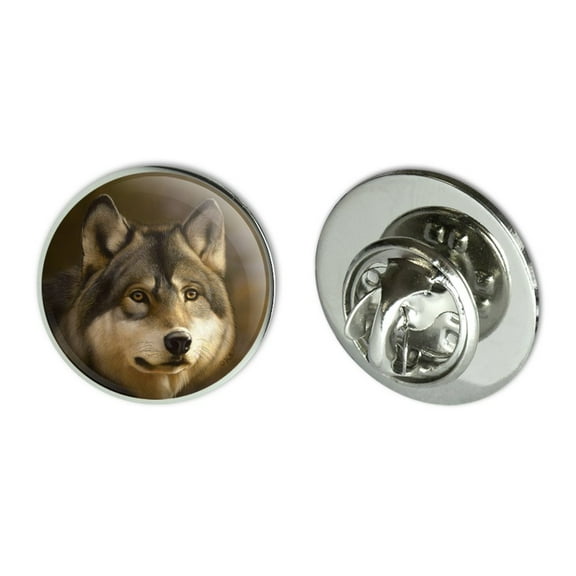 Timberwolf Timber Wolf Wolves Metal 0.75" Lapel Hat Pin Tie Tack Pinback