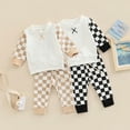 thumbnail image 4 of Esaierr Newborn Baby 2PCS Sweatshirt Outfits for Boys Girls Long Sleeve Pullover Cotton Sweater Sweatpants Spring Autumn Tracksuits Set for 0-3 Years, 4 of 8