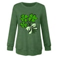 thumbnail image 3 of Uootdi Cute Shamrock Graphic Crewneck Long Sleeve Shirts for Women St. Patrick's Day Sweatshirt for Women Lucky Leaf Irish Shamrock Pullover Shirts Tops Gift, 3 of 6