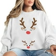 thumbnail image 4 of Pregnancy Reindeer Sweatshirt – Cute Maternity Christmas Sweater, Funny Pregnancy Announcement & Baby Reveal Outfit, Xmas Gift for New Moms To Be, 4 of 7