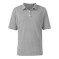 thumbnail image 5 of Stralyhd Womens Polo Shirts Short Sleeve Tops Casual Tops Collared V Neck Dressy Blouses Gray M, 5 of 6