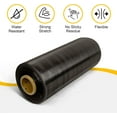 thumbnail image 6 of 8NET 20" x 5000', Heavy Duty Machine Length Stretch Wrap, 80 Gauge, Black Plastic Shrink Wrap Film, Case of 1 Roll, 6 of 7