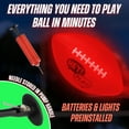 thumbnail image 3 of Hey Play Indoor/Outdoor Light Up Football - LED Glow Football Size 6 for Kids Ages 8 and Up, Orange, 3 of 8