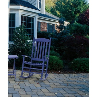Donglin Wood Slat Back & High Back Rocking Chair, Blue