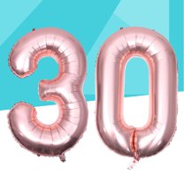 SKISUNO 2Pack Number 30 Balloon Aluminum Foil Jumbo for Birthday and Anniversary