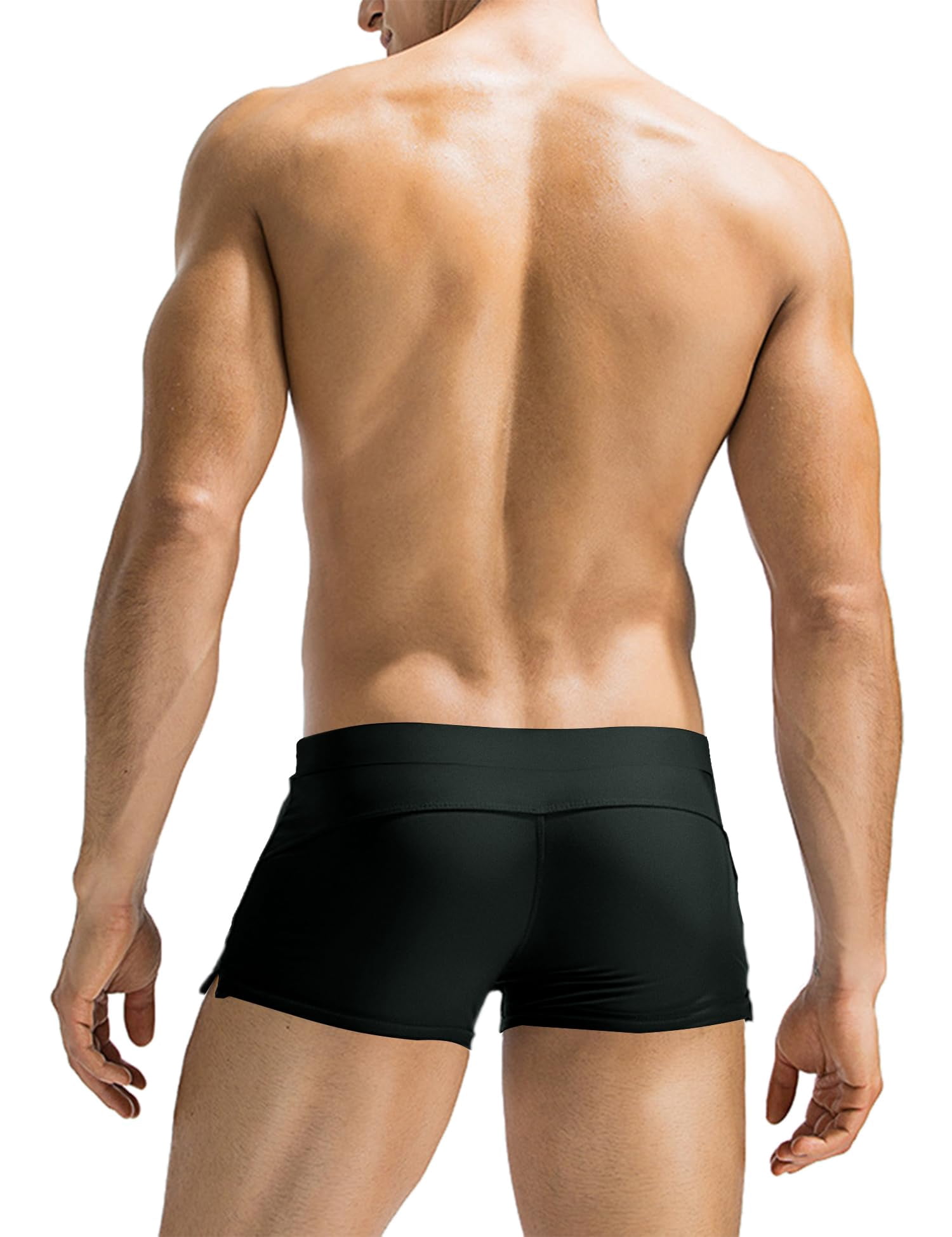 COOFANDY Mens Quick Dry Lightweight Square Leg Cut Trunks Swimwear