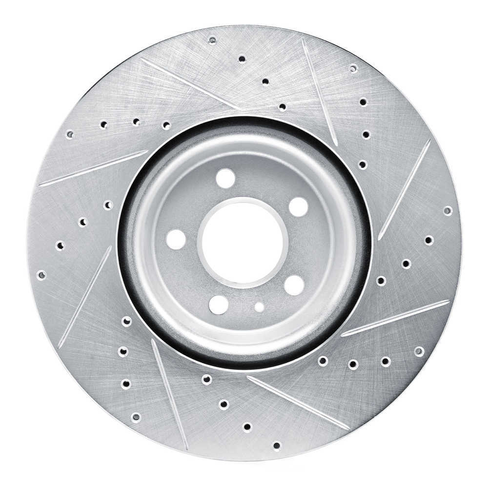 Dynamic Friction Company 631-73083L DFC Brake Rotor - Drilled And Slotted - Silver