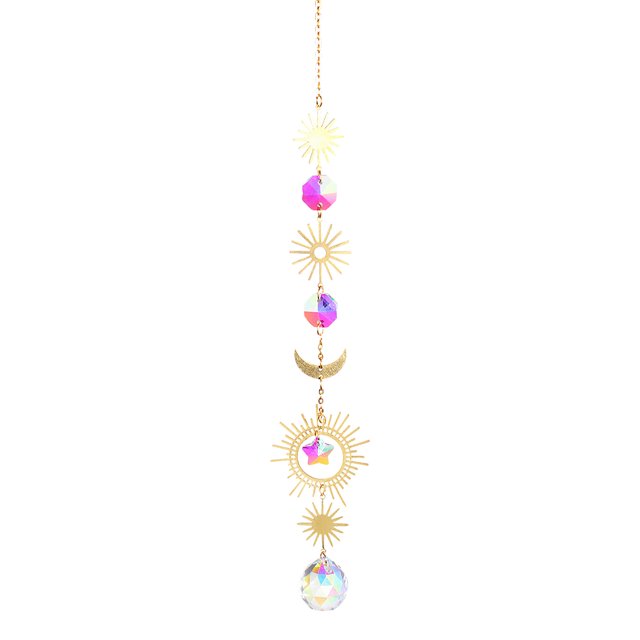 Wdftyju Reflective Moon Sun Light Catcher Home Patio al aire libre Colgante Rainbow Maker Wdftyju 5cn9dm9cz5fy9ta4D04
