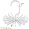 thumbnail image 4 of Pack de 4 percheros multifuncionales para corbatas con 20 ganchos, 11,2 cm (blanco), 4 of 5