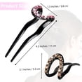 thumbnail image 3 of QIQUWOHUL French Hair Pins For Women Large U Shaped Thick Hair Clips With Hair Fork & Sticks Bun Maker Accessories For French Buns, 3 of 9