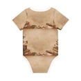 thumbnail image 5 of Balery Engraved Coffee On Kraft Paper Pattern Baby Climbing Clothes Infant Bodysuit Cute Infant Bodysuit Baby Romper-9M, 5 of 7