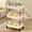 🔥 B_New, variant on kcavykas Multi-Layer Small Rolling Trolley, Beige Plastic, 13.78in–22.44in, Bedroom Bathroom Kitchen Storage Cart, 360° Swivel Wheels, Mobile Snack or Utility Rack, 1 Piece