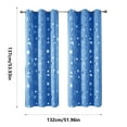 thumbnail image 3 of Taotanxi Blackout Curtains for Bedroom Living Room, Silver Foil Printed Stars Pattern, Thermal Insulated and Noise Reducing, Blue, 51W x 53L Inch, 2 Panels, 3 of 6