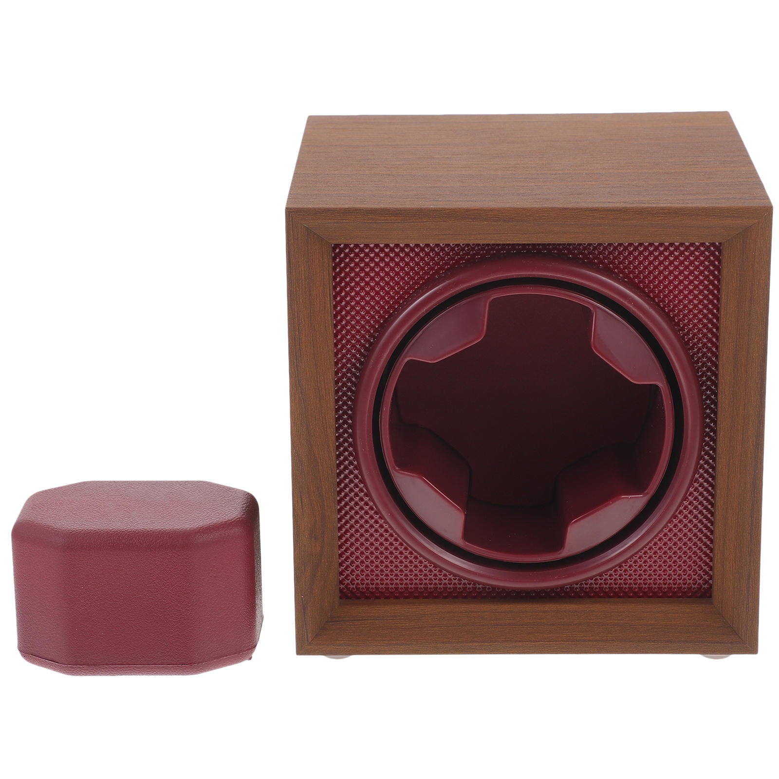 YUYUETIME Wooden Watch Winding Box, Brown, Quiet Motor, Protective, Practical and Stylish