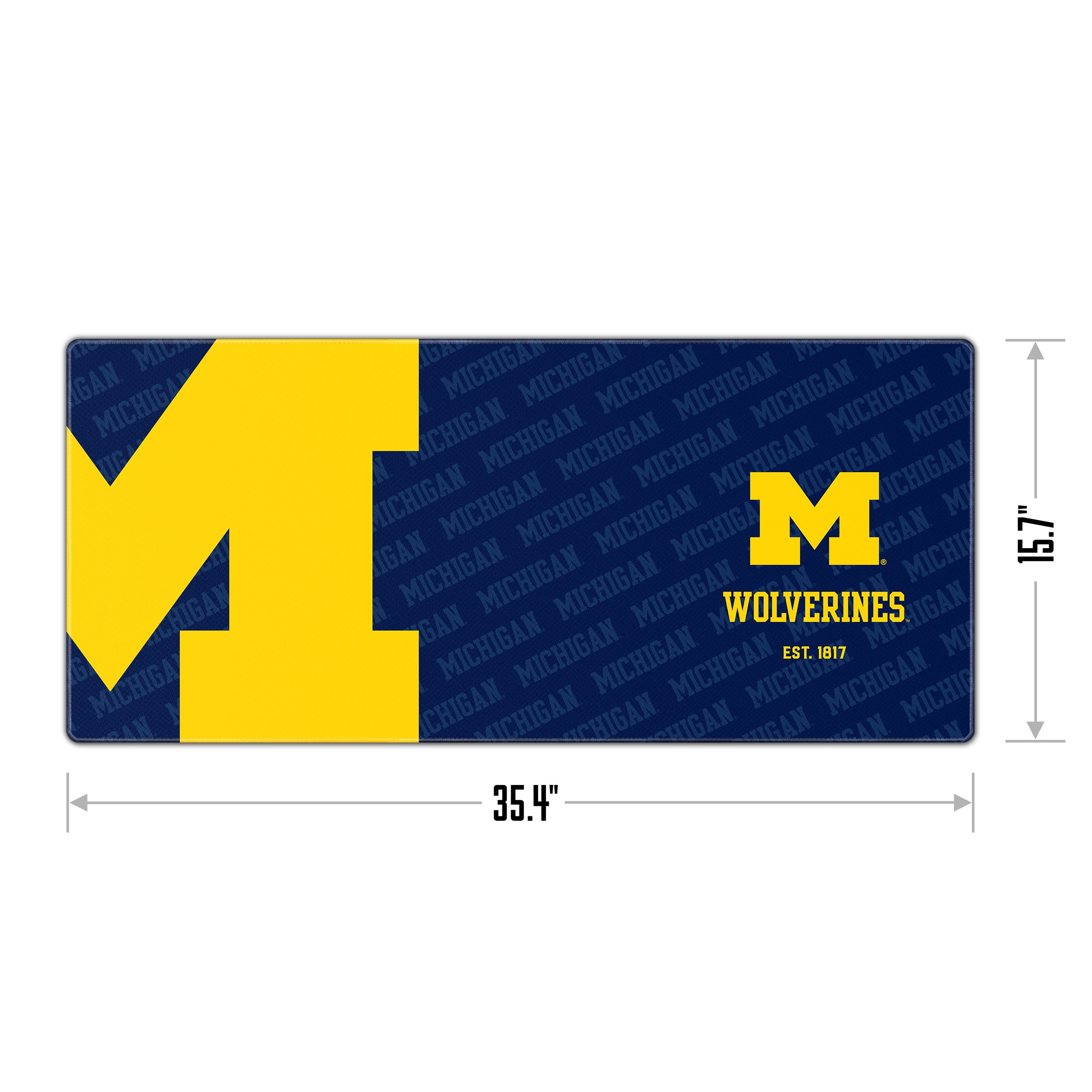 YouTheFan NCAA Michigan Wolverines Logo Series Desk Pad