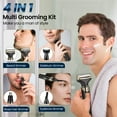 thumbnail image 3 of Fixdono Electric Razor for Men, 4 in 1 Electric Shaver Painless, Wet & Dry, Waterproof Rechargeable, Black, 3 of 8