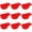 Red, variant on Wiywef 9-Pack Mini Baseball Cap Design Ice Cream Bowls Plastic Helmet Dessert Snack Cups Party