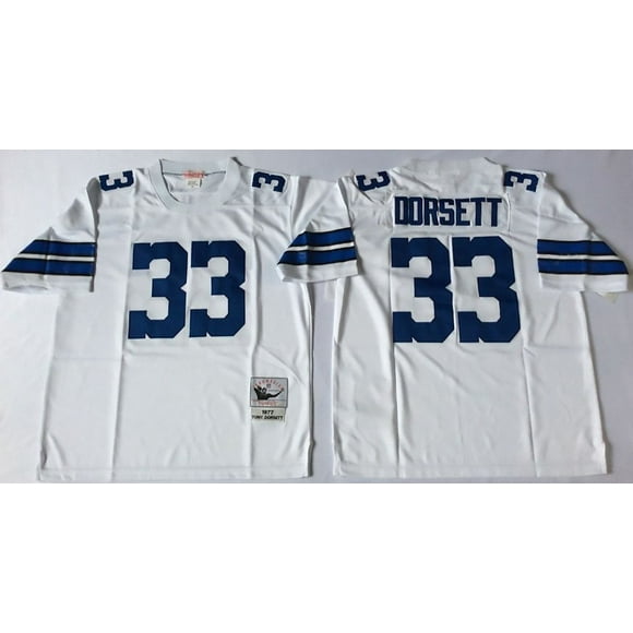 Hommes Dallas Cowboys Dorsett 33 Vintage Football Jersey Blanc