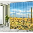 thumbnail image 5 of Ambesonne Floral Shower Curtain, Western Cactus Spikes, 69"Wx84"L, Yellow Blue Green, 5 of 5