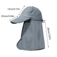 thumbnail image 3 of UPF Sun Hat 3-Way Adjustable with Detachable Shawl for Men & Women, Outdoor Hiking/Fishing/Camping (Foldable, Dark Gray), 3 of 9