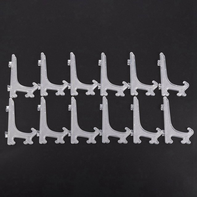 36Pcs/Set Clear Plastic Easels Plate Holders Display Dish Rack Picture Frame Photo Book Pedestal Holder Display Stand