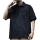 thumbnail image 2 of pstuiky camisetas para hombre, Camisa de manga corta con cuello vuelto para hombre, estilo informal, holgada, con bolsillos y botones, de color liso y a la moda camisas casuales para hombre l, 2 of 7
