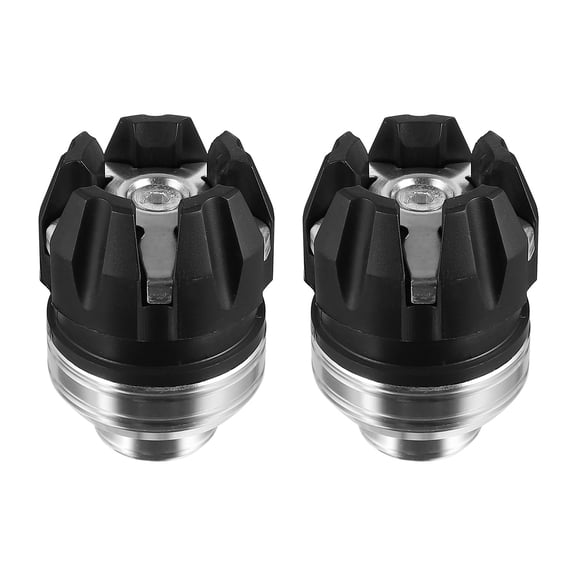 UPOUART 2Pcs Motorcycle Anti Collision Cap Front Fork Cup Plated Silver Aluminum Alloy Crash Protector