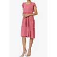 thumbnail image 3 of TheMoogan Women's Flutter Ruffle Cap Sleeve Tiered Jersey Babydoll A-Line Midi Day Dress, 3 of 6