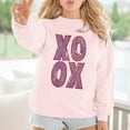 thumbnail image 5 of Womens Casual Heart Graphic Sweatshirts Long Sleeve Pullover Loose Crewneck Cute Love Printed Sweatshirt Tops Pink L, 5 of 7