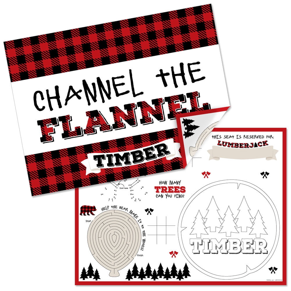Lumberjack Lantern Buffalo Plaid Party Supplies Lumberjill Party Favors Channel The Flannel Favor Boxes Favor Boxes Set of 12
