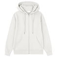 thumbnail image 2 of Nestiefly Men's Oversized Zip Up Relaxed Fit Hoodie Fleece Fall Long Sleeve Winter Jackets with Pockets White 3XL, 2 of 5