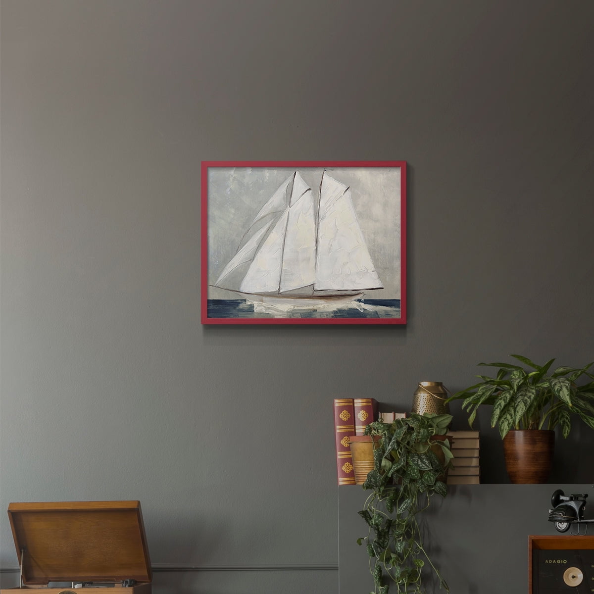 Setting Sail by Sally Swatland - Restickable Framed Giclée Print
