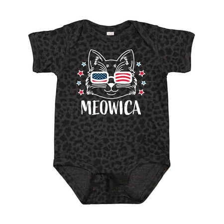 

Inktastic 4th of July Meowica Cat in Flag Sunglasses Gift Baby Boy or Baby Girl Bodysuit