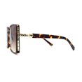 thumbnail image 3 of Womens Luxury Rhinestone Jewel Trim Rectangular Butterfly Sunglasses Tortoise Brown, 3 of 4