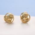 thumbnail image 2 of Yoursfs Gold Love Knot Clip on Earrings for Women Gold Plated Clip Ons Non Pierce Earring Fashion Jewelry, 2 of 6