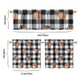 thumbnail image 6 of Fall Kitchen Curtains 24 Inch Short - 3 Panel Set, Autumn Harvest Print, Rod Pocket Window Treatment for Thanksgiving, Farmhouse, Cafe, Living Room - Machine Washable, 6 of 6