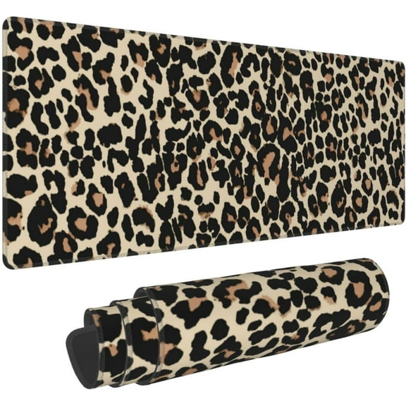 XXL Mouse Pad,Leopard Mouse pad,Cheetah Print Decor,Brown Mouse pad,XL Mouse Pad,Large Mouse pad for Desk,Desk pad,Gaming for Office Home 31.5 * 11.8 inches