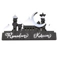 thumbnail image 2 of Yuarrent Decoraciones Artesanías Eid Mubarak Espejo Signo Decoración del hogar Adorno Suministros para fiestas Adorno de escritorio para sala de estar Kits de decoración para fiestas plata Yuarrent HA061005-02, 2 of 6