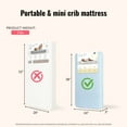 thumbnail image 3 of Evolur Rest EZ 2 in 1 Mini Crib Mattress, Blue, 3 of 13