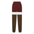 thumbnail image 3 of DeHolifer Womens Sweatpants High Waist Elastic Waist Drawstring Color Block Straight Leg Sweatpants Casual Loose Joggers Pants Brown M, 3 of 4